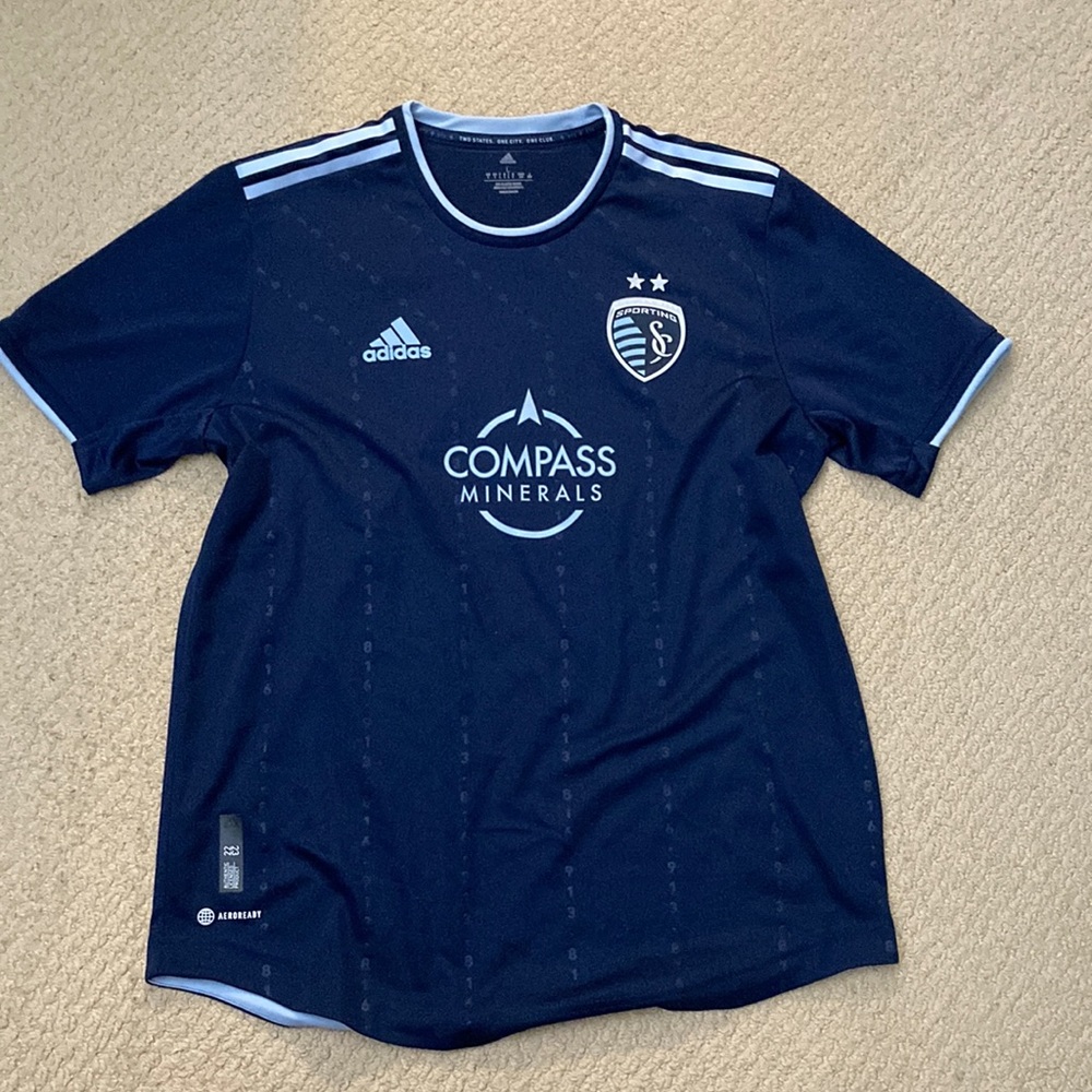 adidas AeroReady Sporting Kansas City 22/23 Soccer Jersey Mens XL $130 MSRP